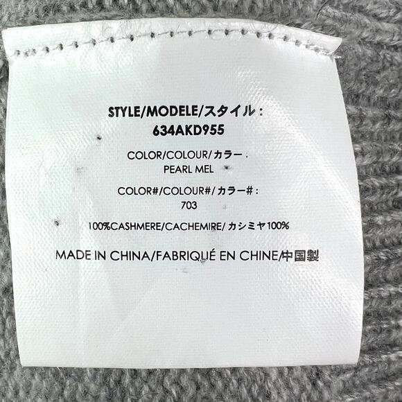 MICHAEL KORS 100% Cashmere Embroidered Knit Cardigan Sweater Gray MEDIUM - Picture 5 of 7